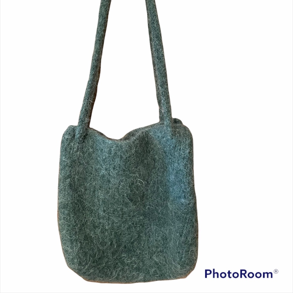 Boho Handmade Felted Wool Bag